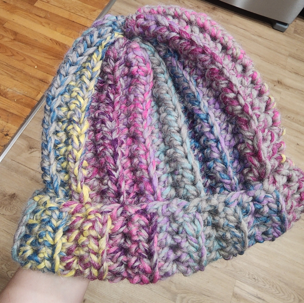 Womens Wool Hat Crochet Chunky Beanie